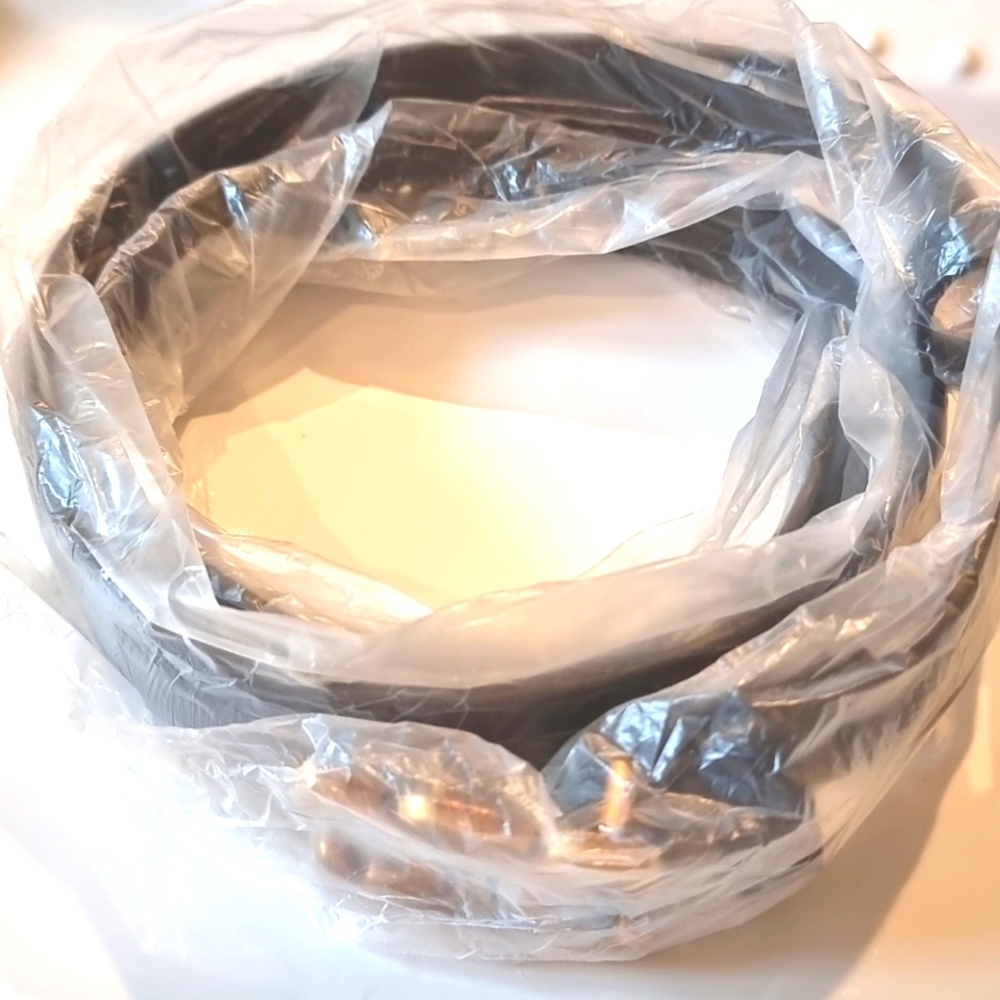 New Black Leather Belt With Gold Tone Hardware | NWOT - Picture 11 of 13